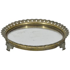 French Brass and Mirrored Plateau, Mid-19th Century