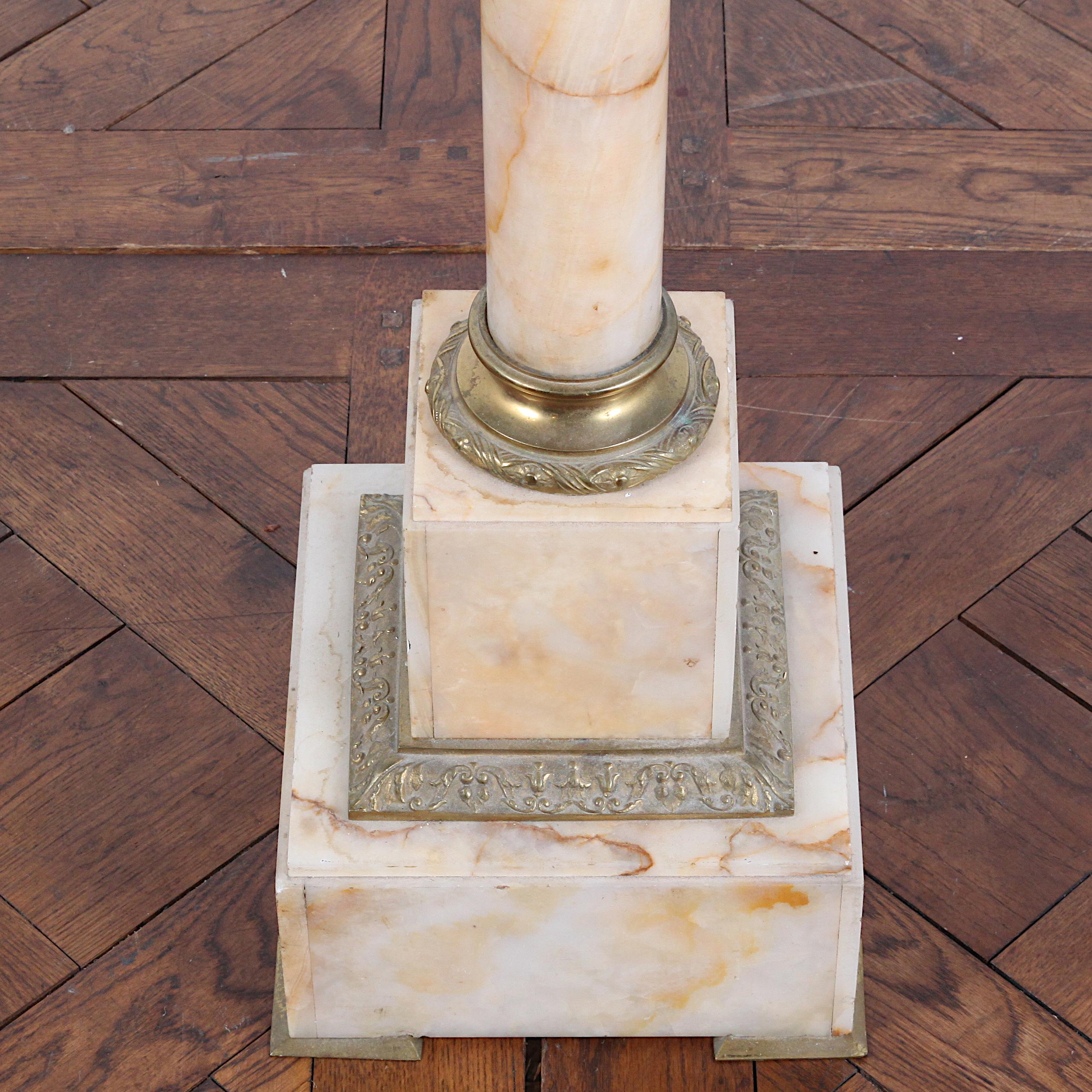 French Brass and Onyx Column 5
