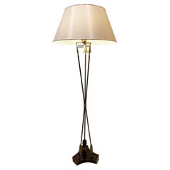 French Brass Arrow Style Floor Lamp Maison Jansen