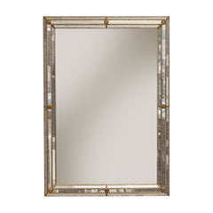 French Brass Beaded Mirror