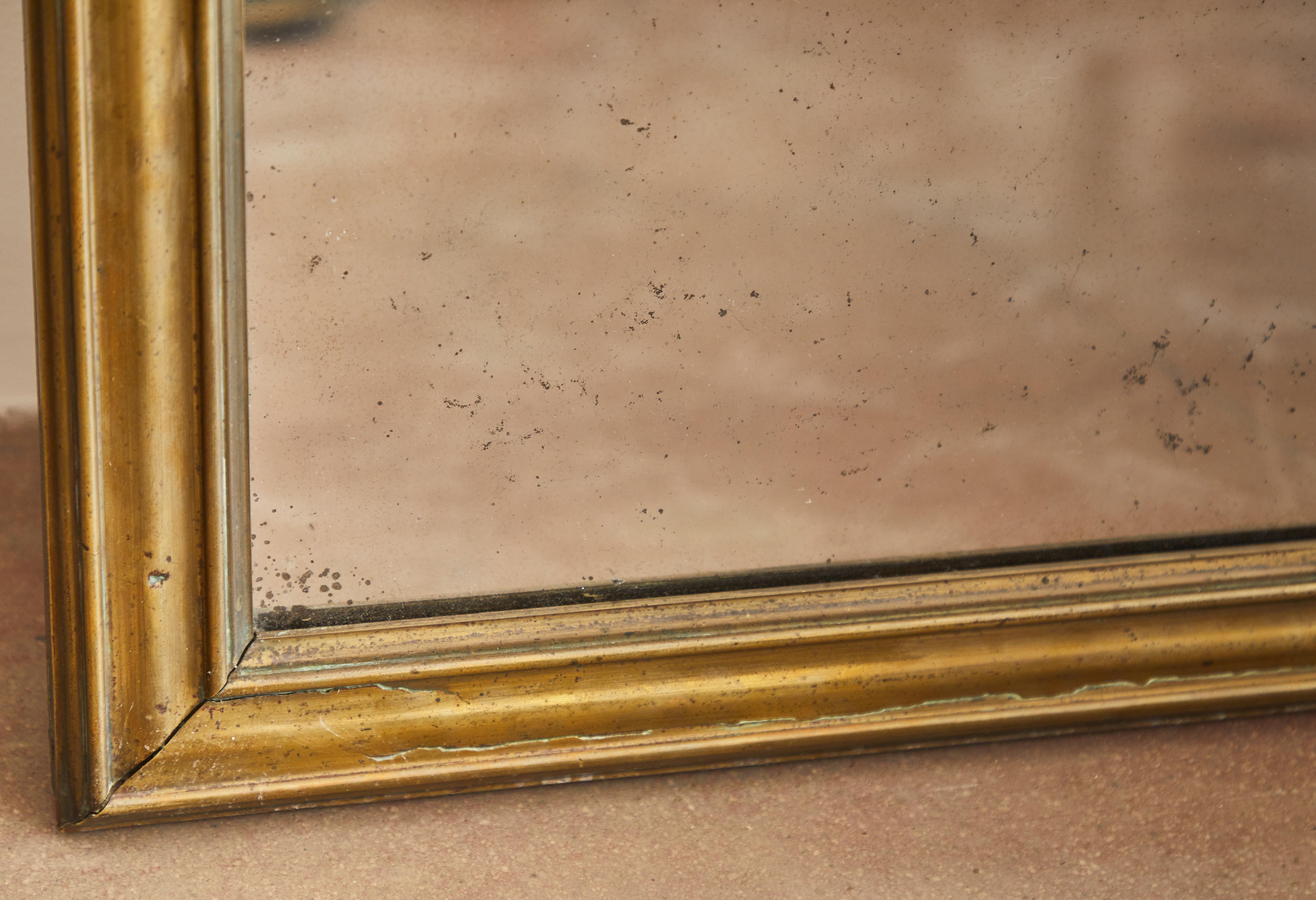 Early 20th Century French Brass Bistro Mirror