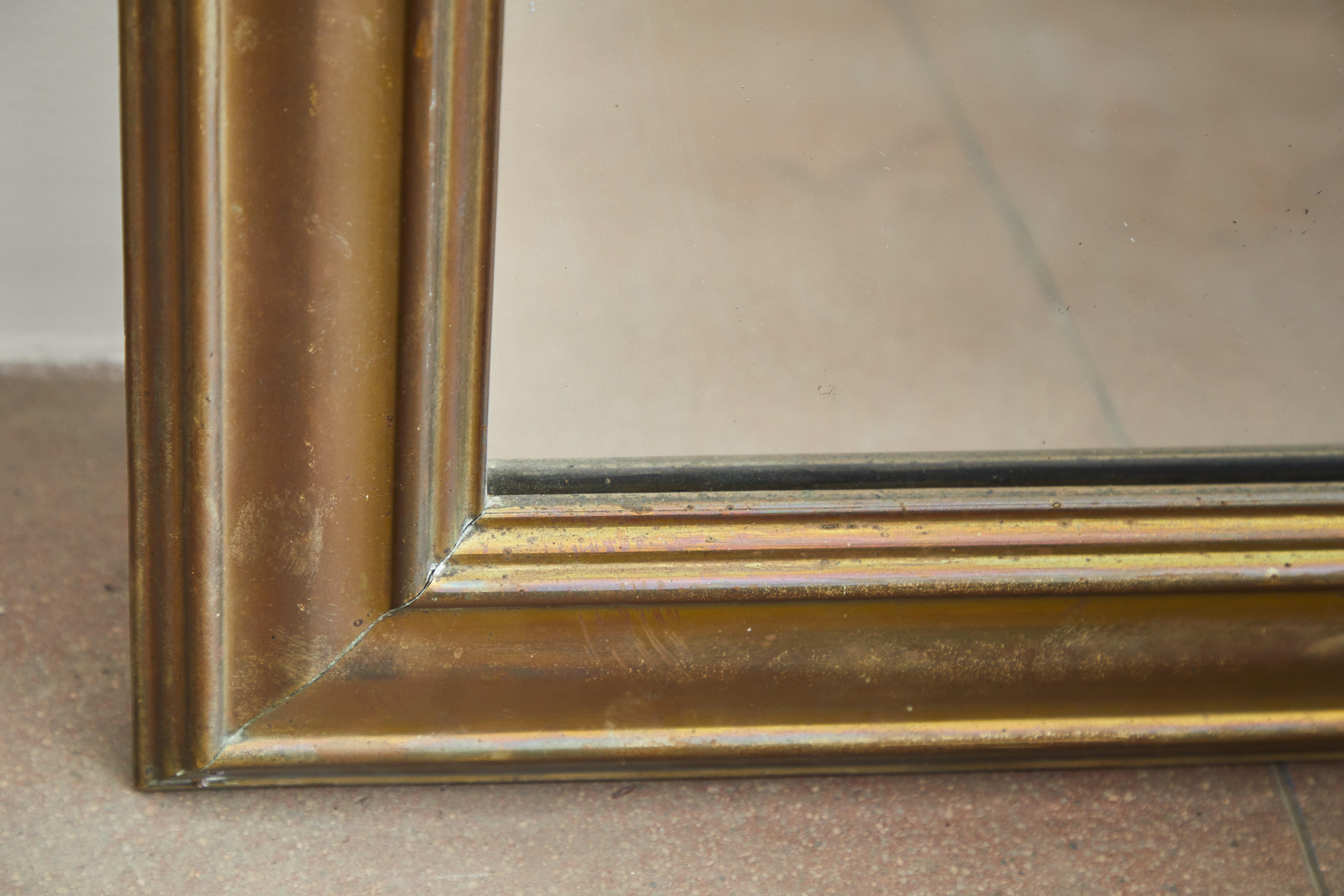 French Brass Bistro Mirror 1