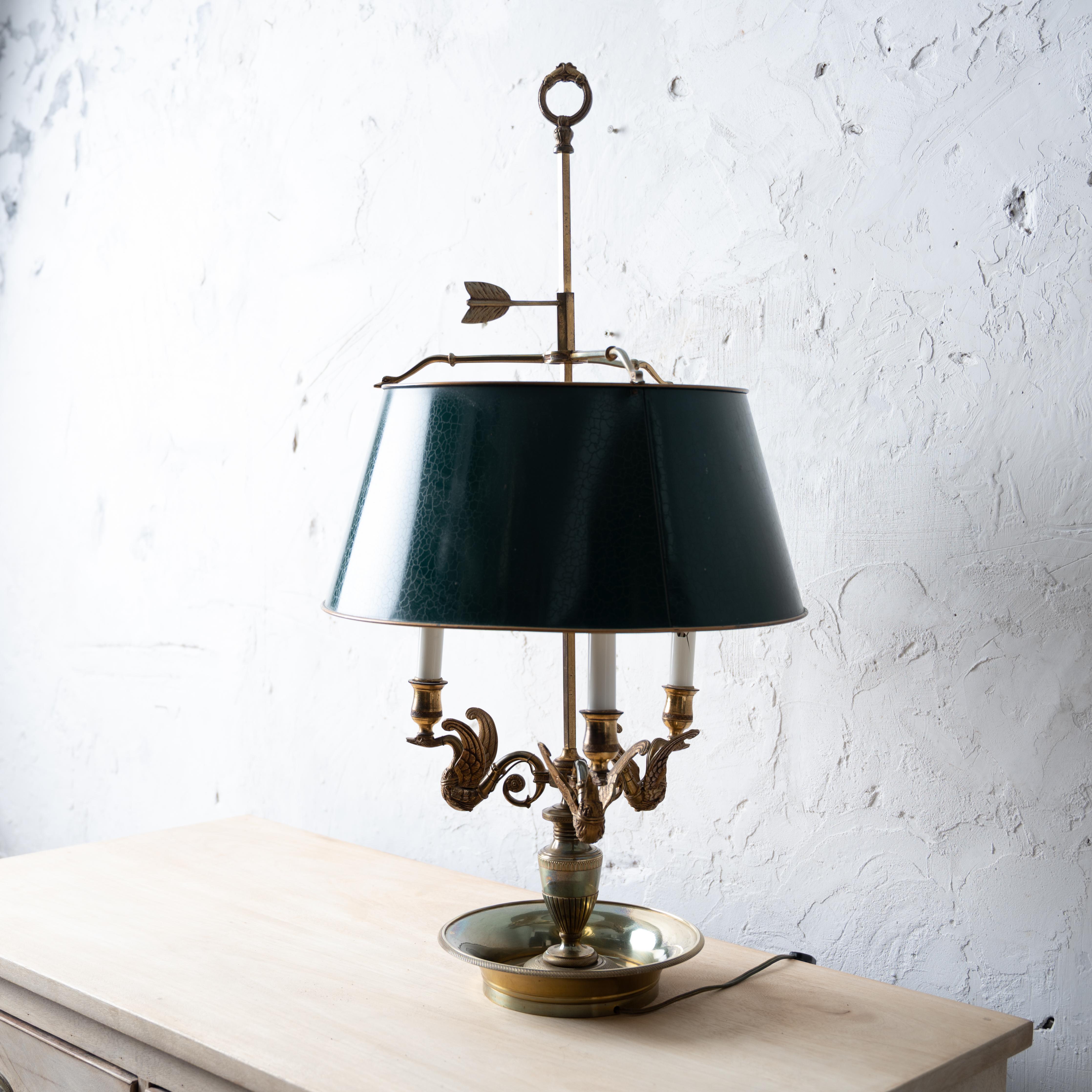 20th Century French Brass Bouillotte Lamp For Sale