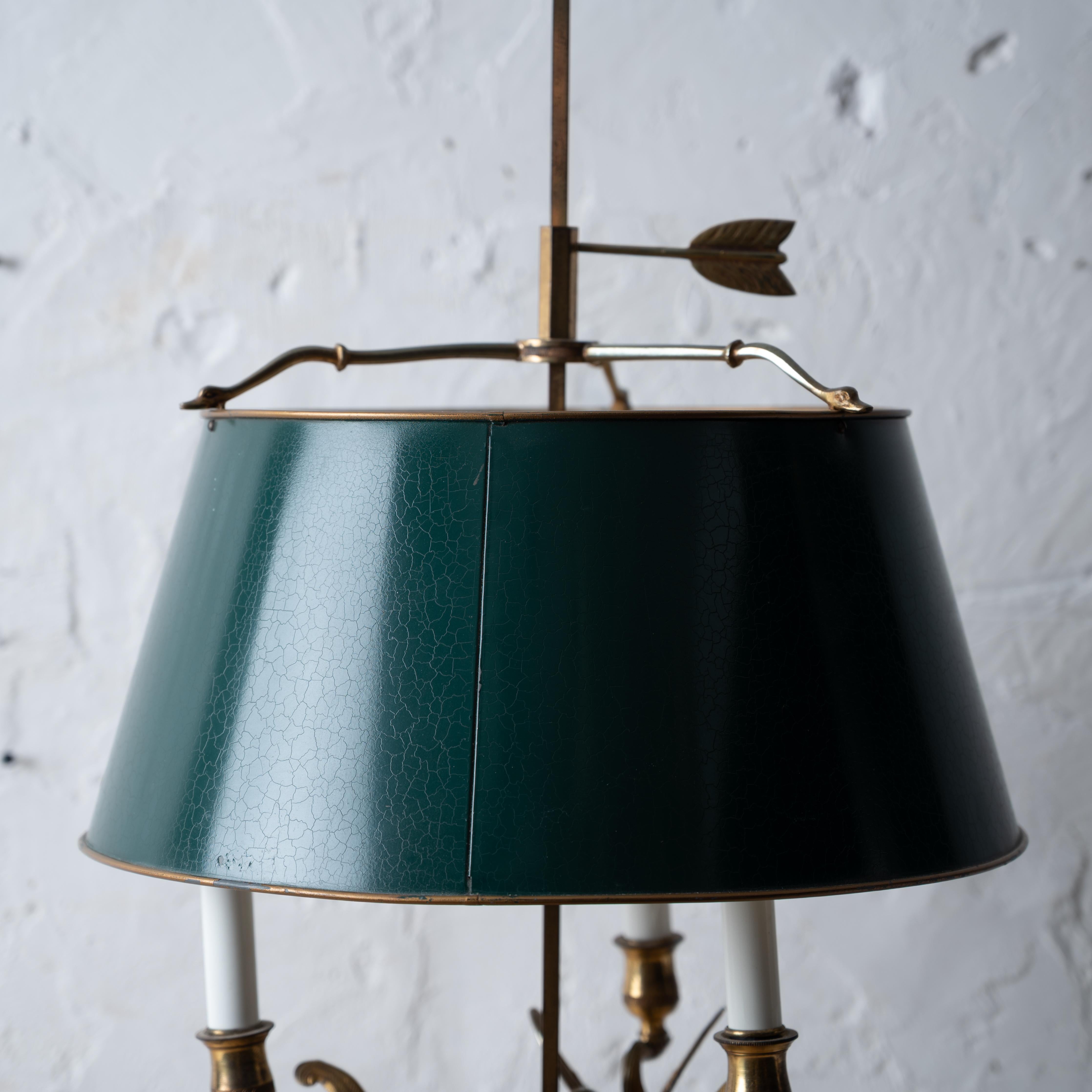 French Brass Bouillotte Lamp For Sale 1