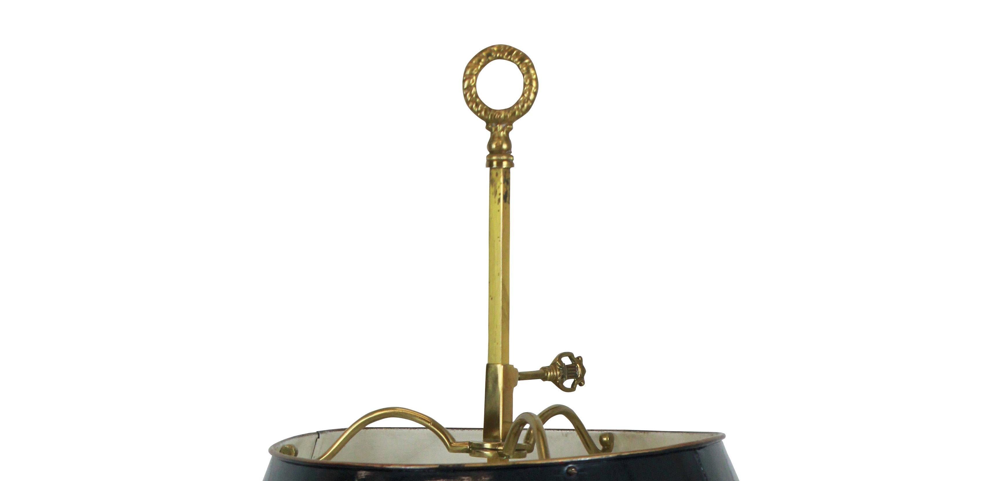 French Brass Bouillotte Lamp 1