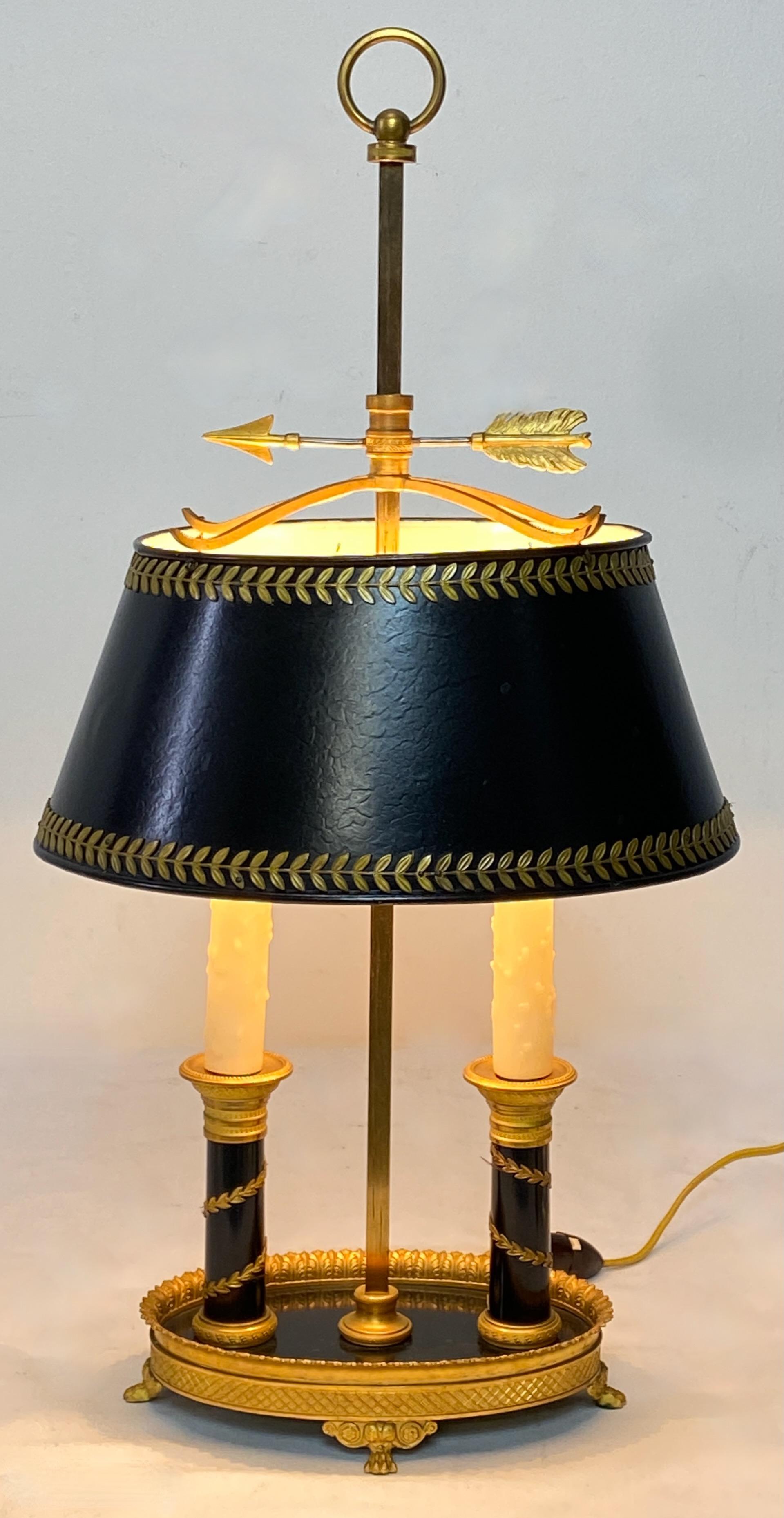 French Brass Bouillotte Lamp For Sale 1