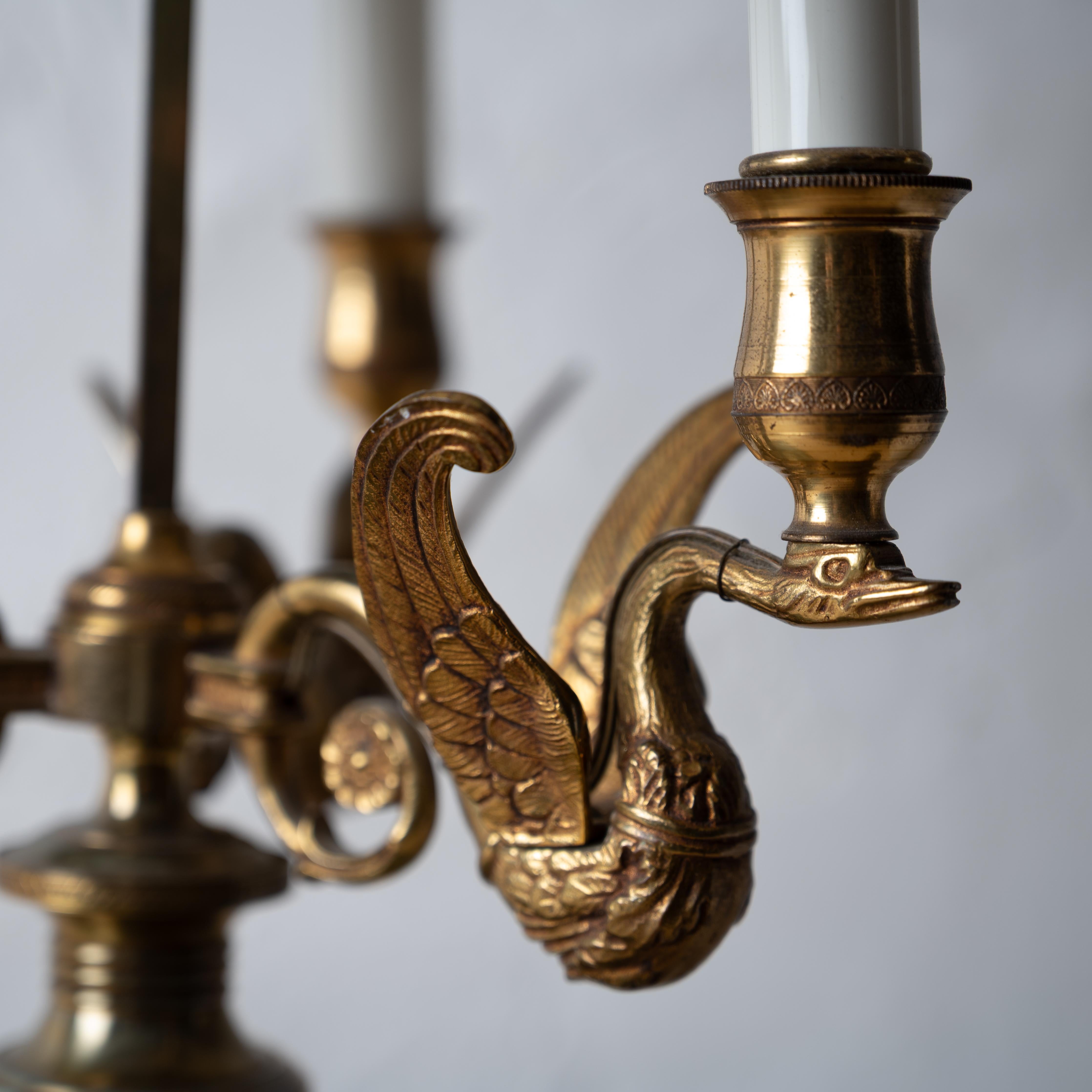 French Brass Bouillotte Lamp For Sale 3