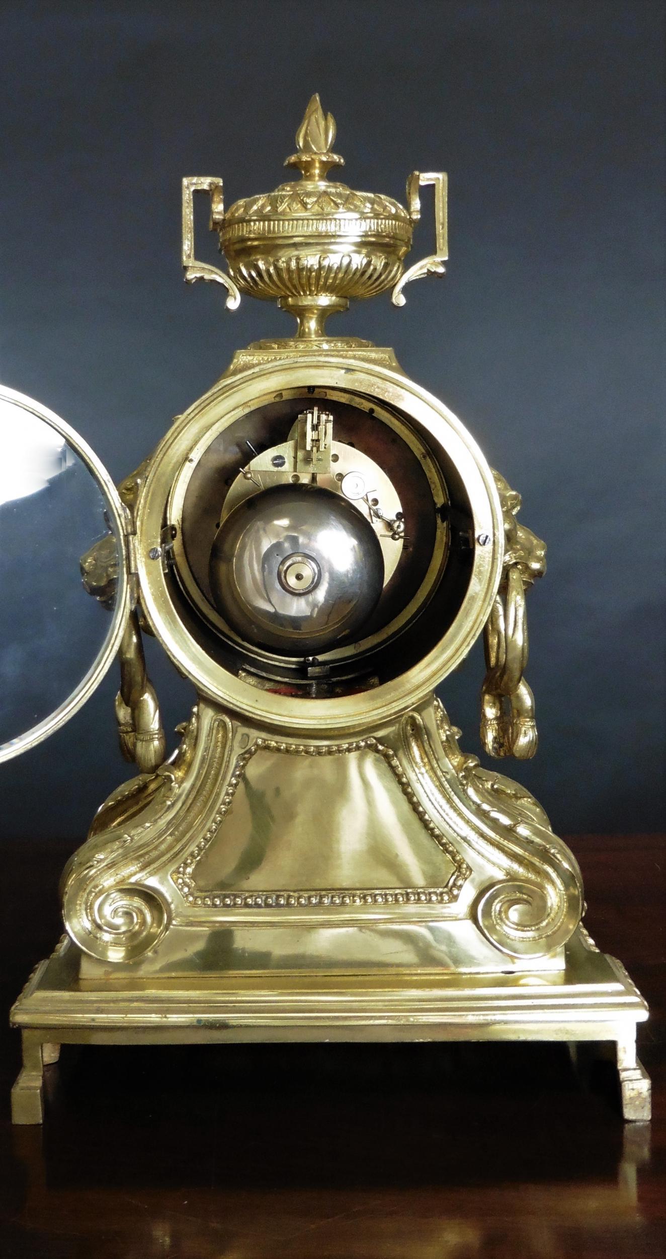 French Brass Bracket Clock For Sale 2