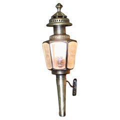 French Brass Carriage Light, Wall Lantern  A Rare piece
