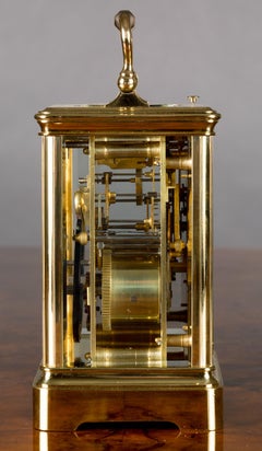 French Brass Cased Carriage Clock by Drocourt