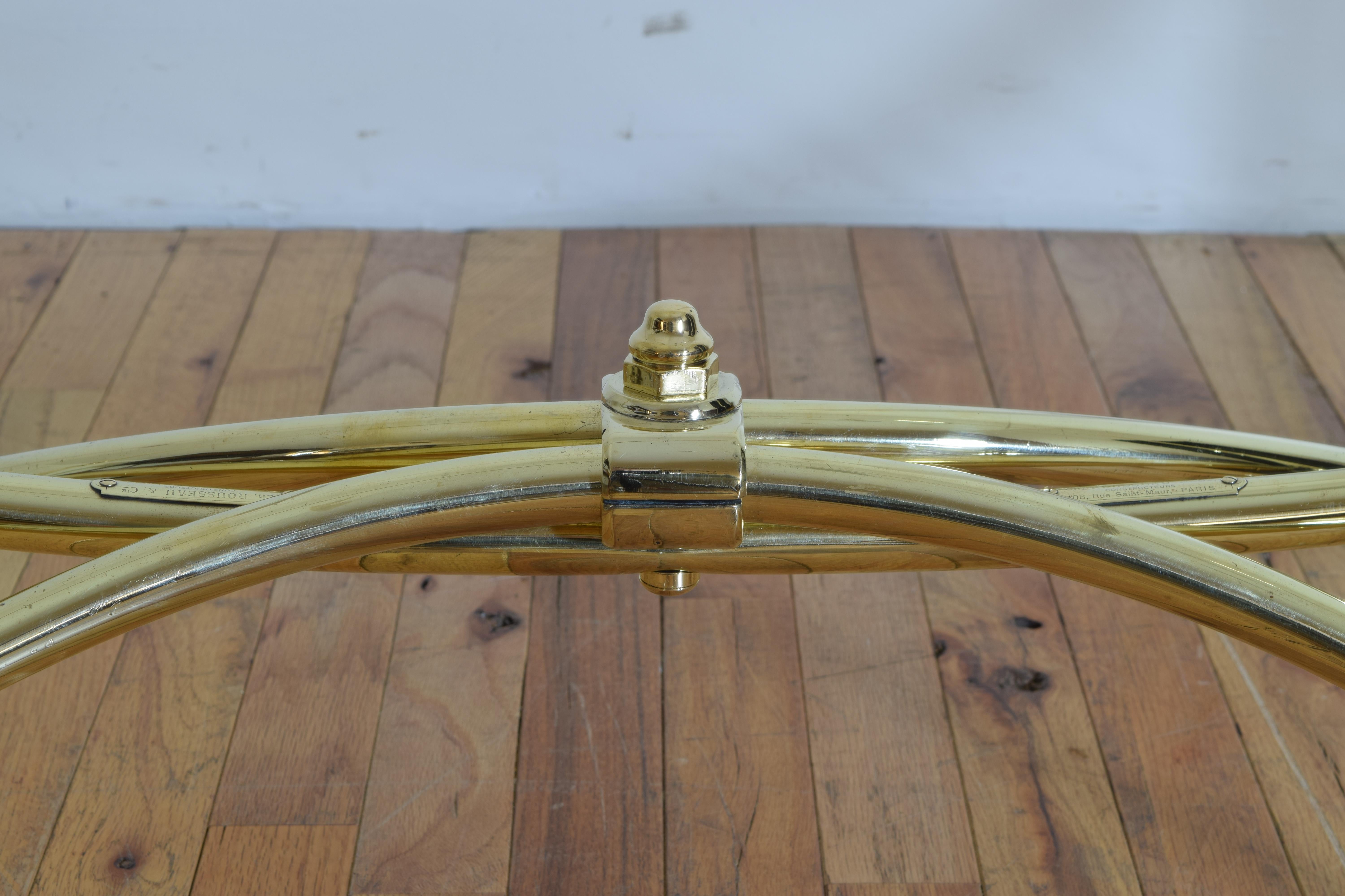 French Brass Clothing Rack, Early 20th Century, Ch. Rousseau & Ce 3