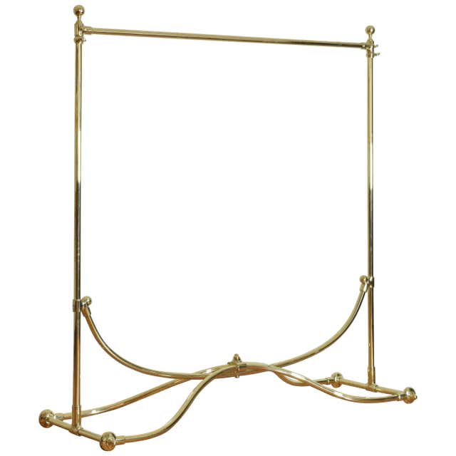 French Brass Clothing Rack, Early 20th Century, Ch. Rousseau and Ce at ...