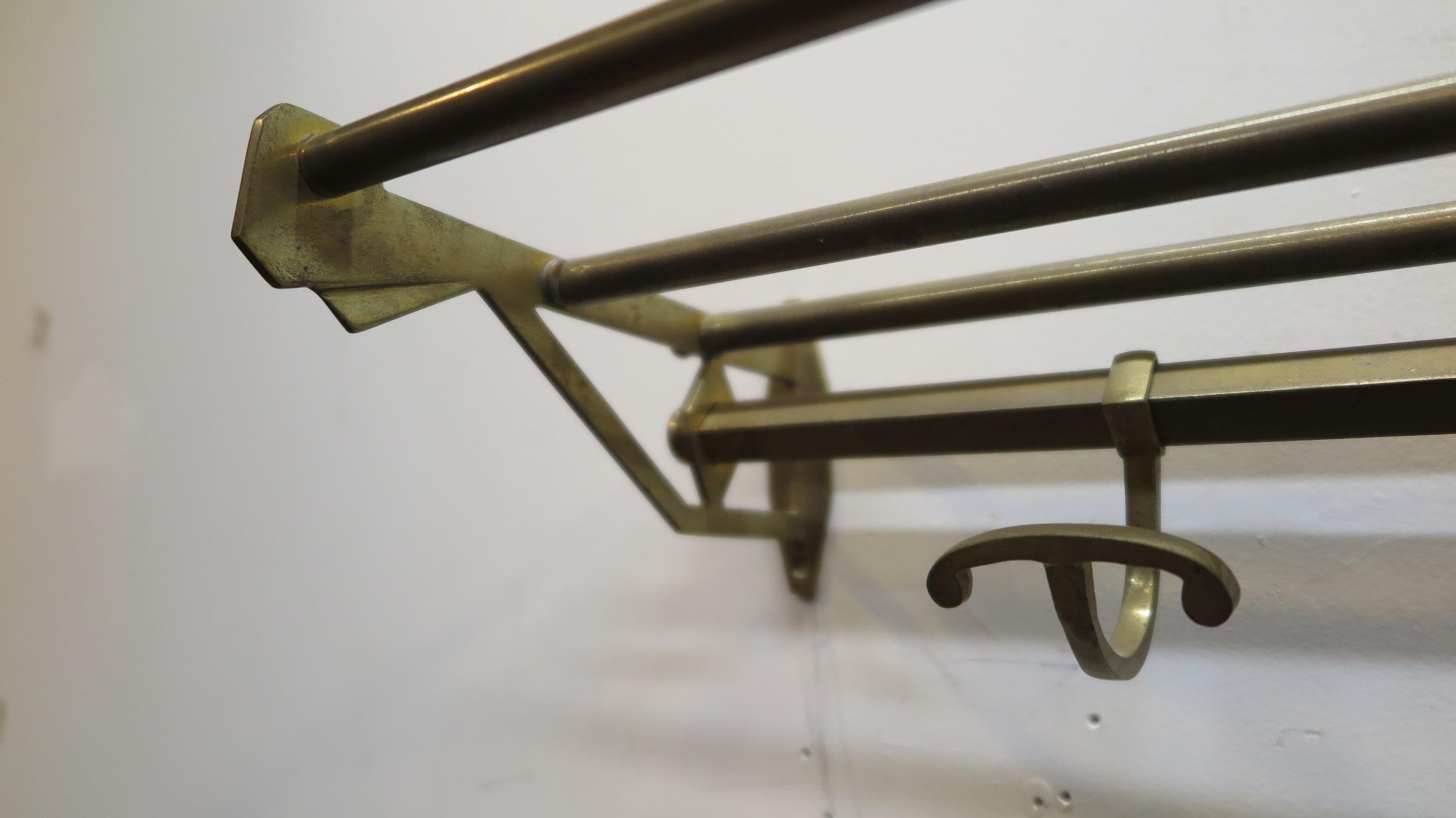 Early 20th Century French Brass Coat Rack