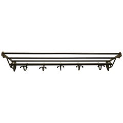 Antique French Brass Coat Rack