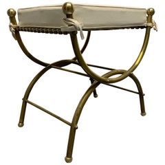 French Brass Curule Bench