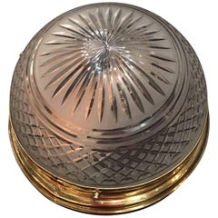 French Brass Cut Blown Glass Plafonnier
Ceiling Light
Wall Mount, 20th Century Antique French Brass Cut Blown Glass Plafonnier
Ceiling Light
Wall Mount, 20th Century