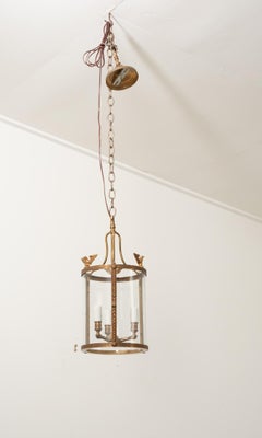 French Brass Decorative Lantern with Eagles