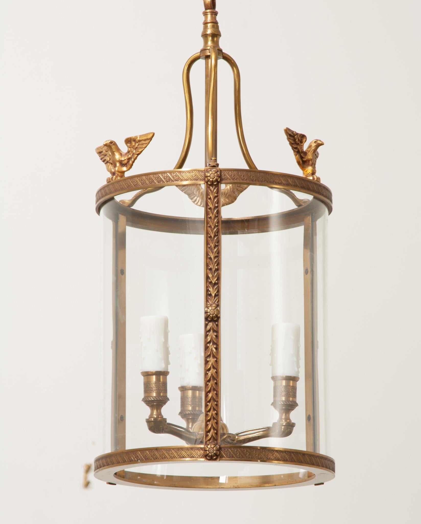 Other French Brass Decorative Lantern with Eagles