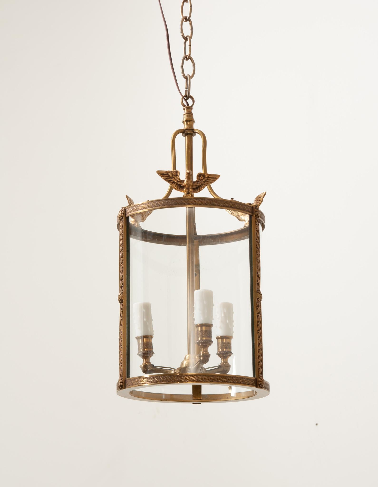 French Brass Decorative Lantern with Eagles 2