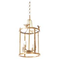 French Brass Decorative Lantern with Eagles