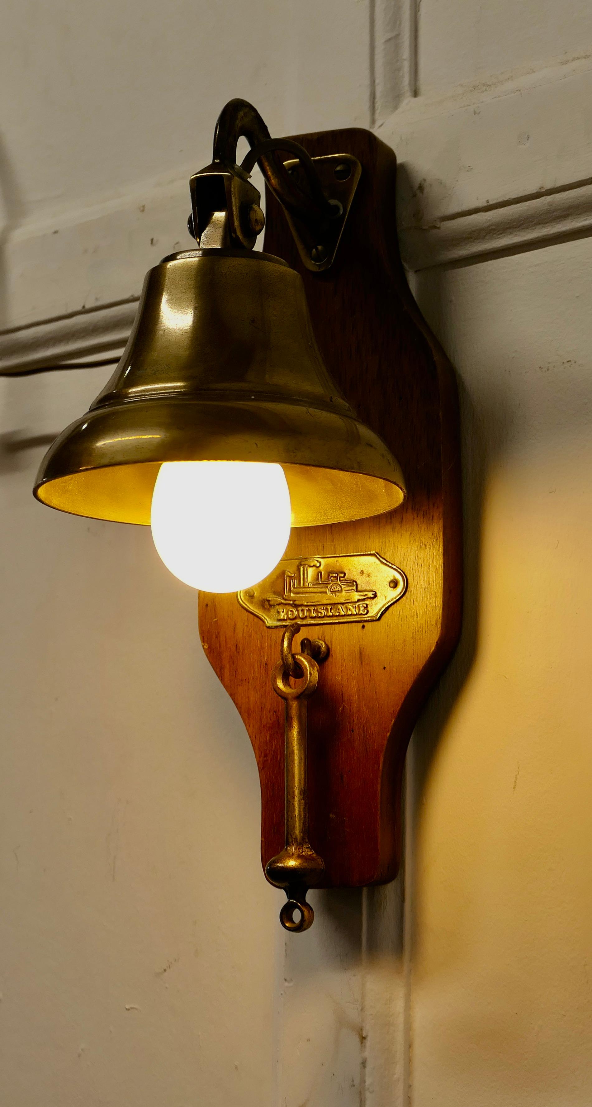 Mid-Century Modern French Brass Door Bell, Porch Light on a Nautical Theme  An unusual piece  For Sale