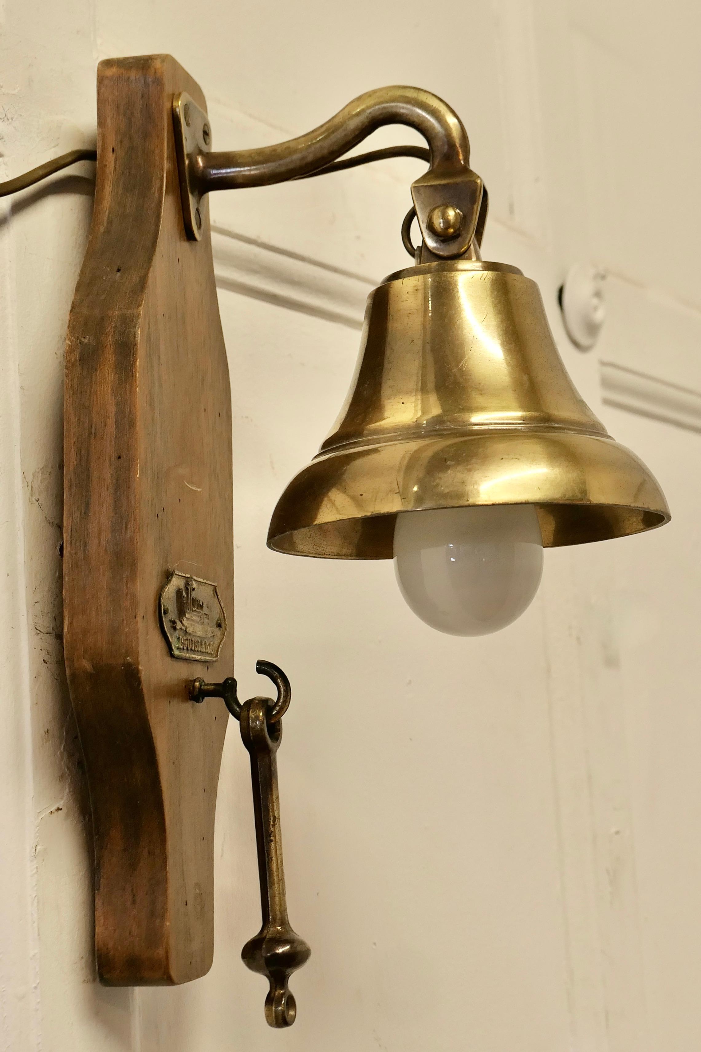 French Brass Door Bell, Porch Light on a Nautical Theme  An unusual piece  For Sale 2