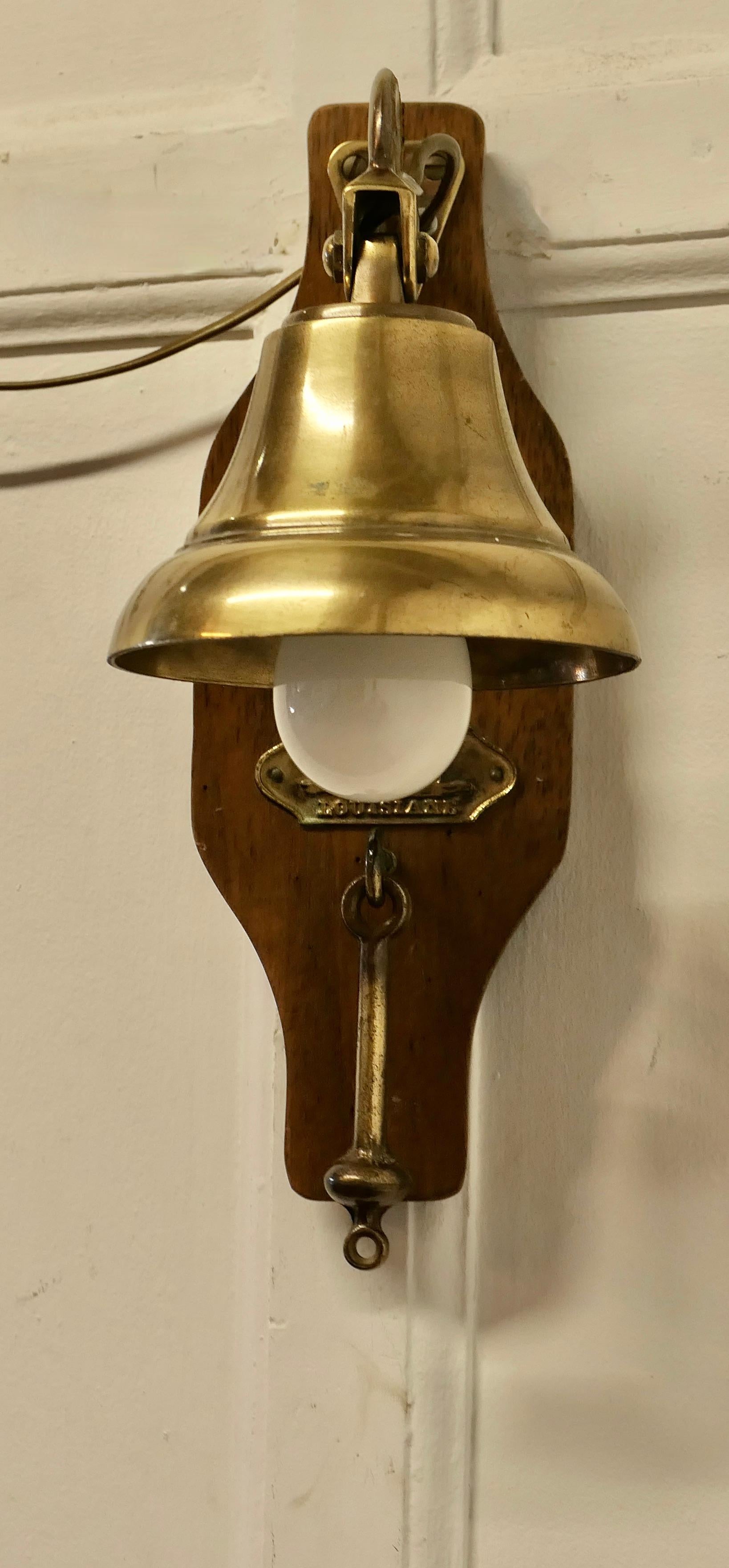 French Brass Door Bell, Porch Light on a Nautical Theme  An unusual piece  For Sale 3