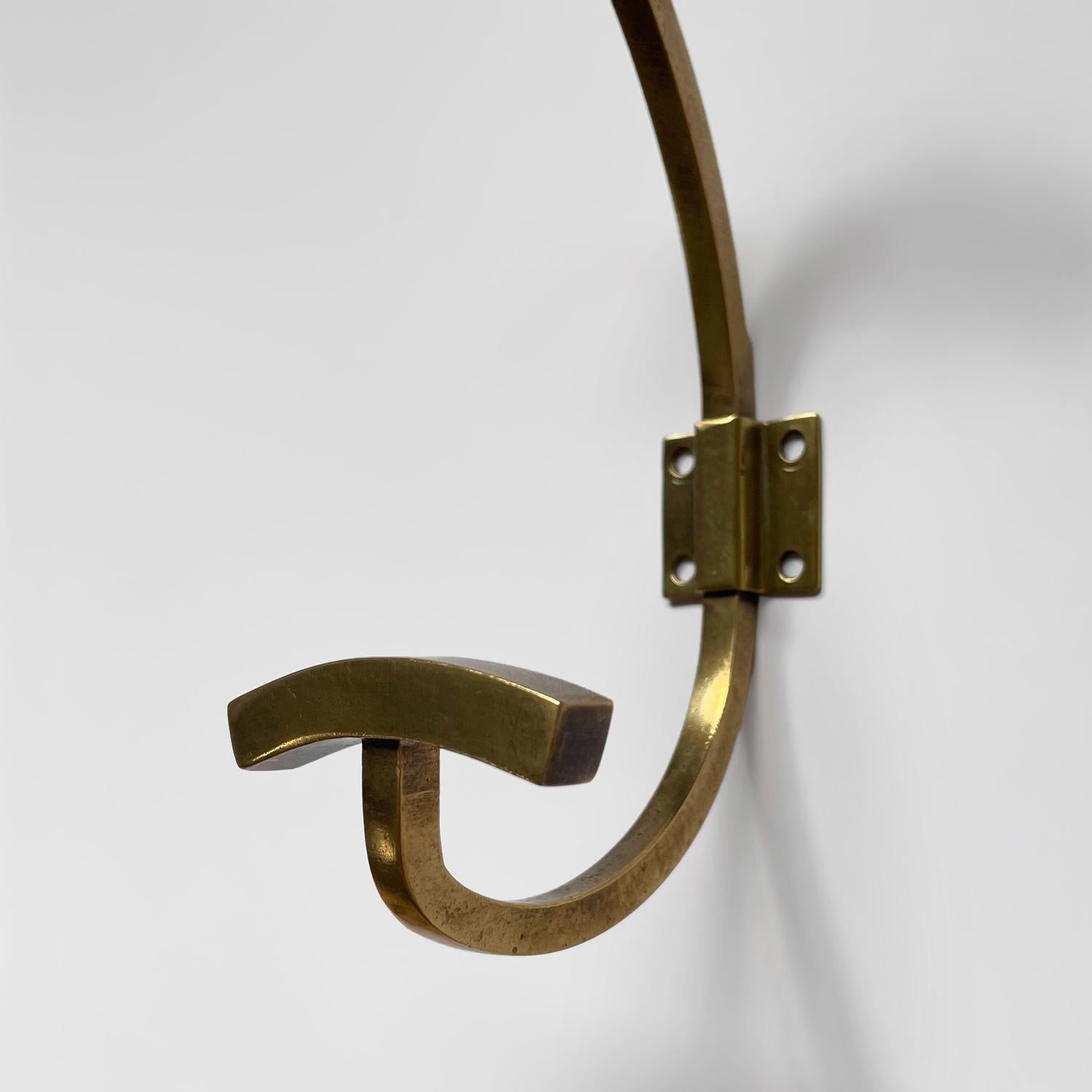French Brass Double Wall Hook For Sale 1