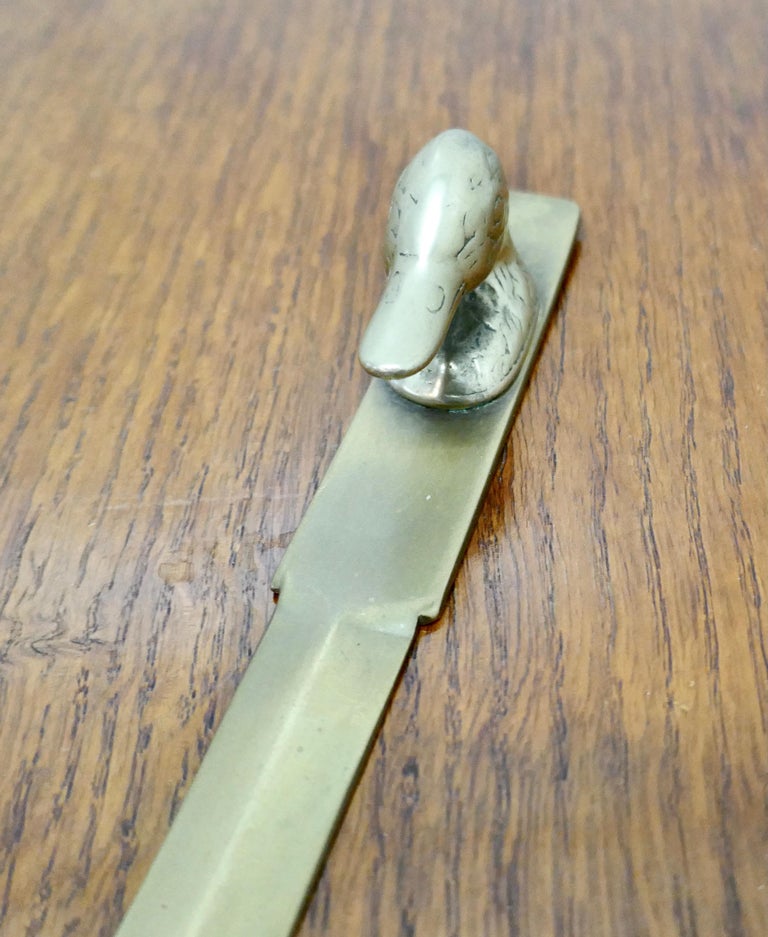 French Brass Duck’s Head Letter Opener, Paper Knife For Sale at 1stDibs