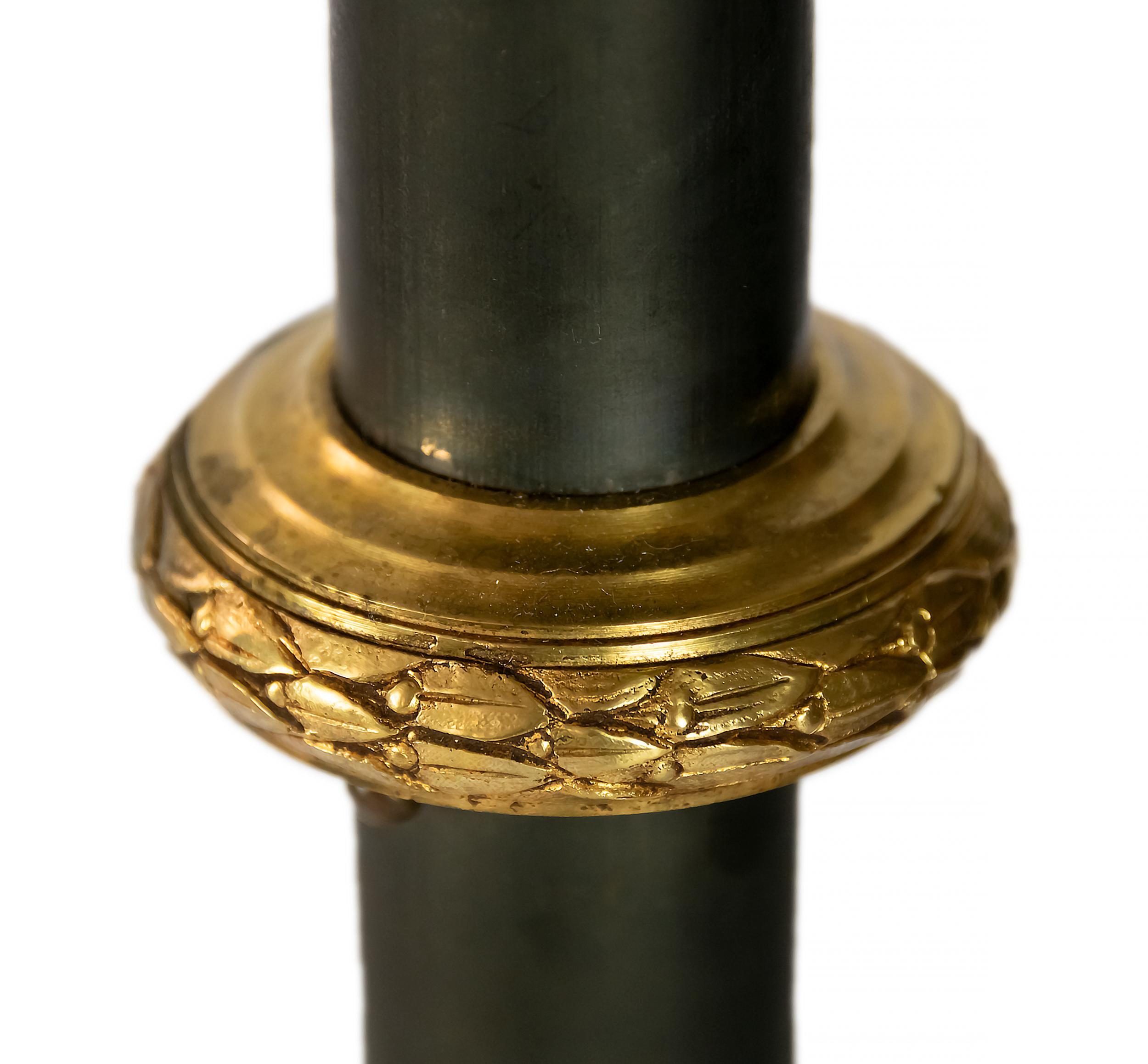 Textile French Brass Floor Lamp