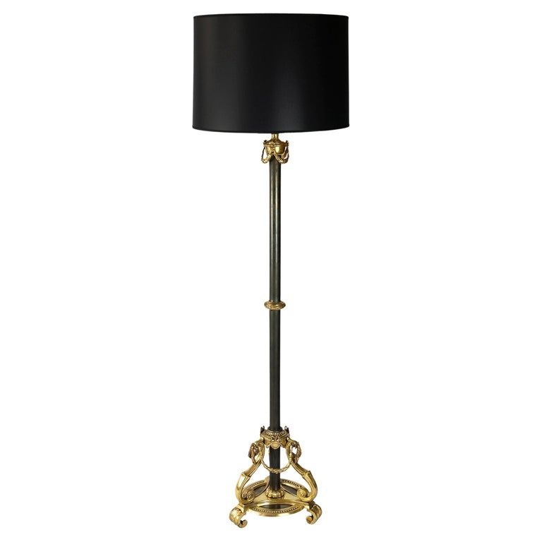 French Brass Floor Lamp For Sale at 1stDibs