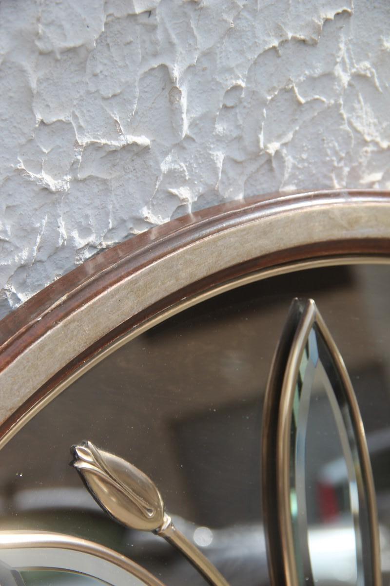 Französisch Messing Blume Wandspiegel, rechteckig Silber Gold im Angebot 5