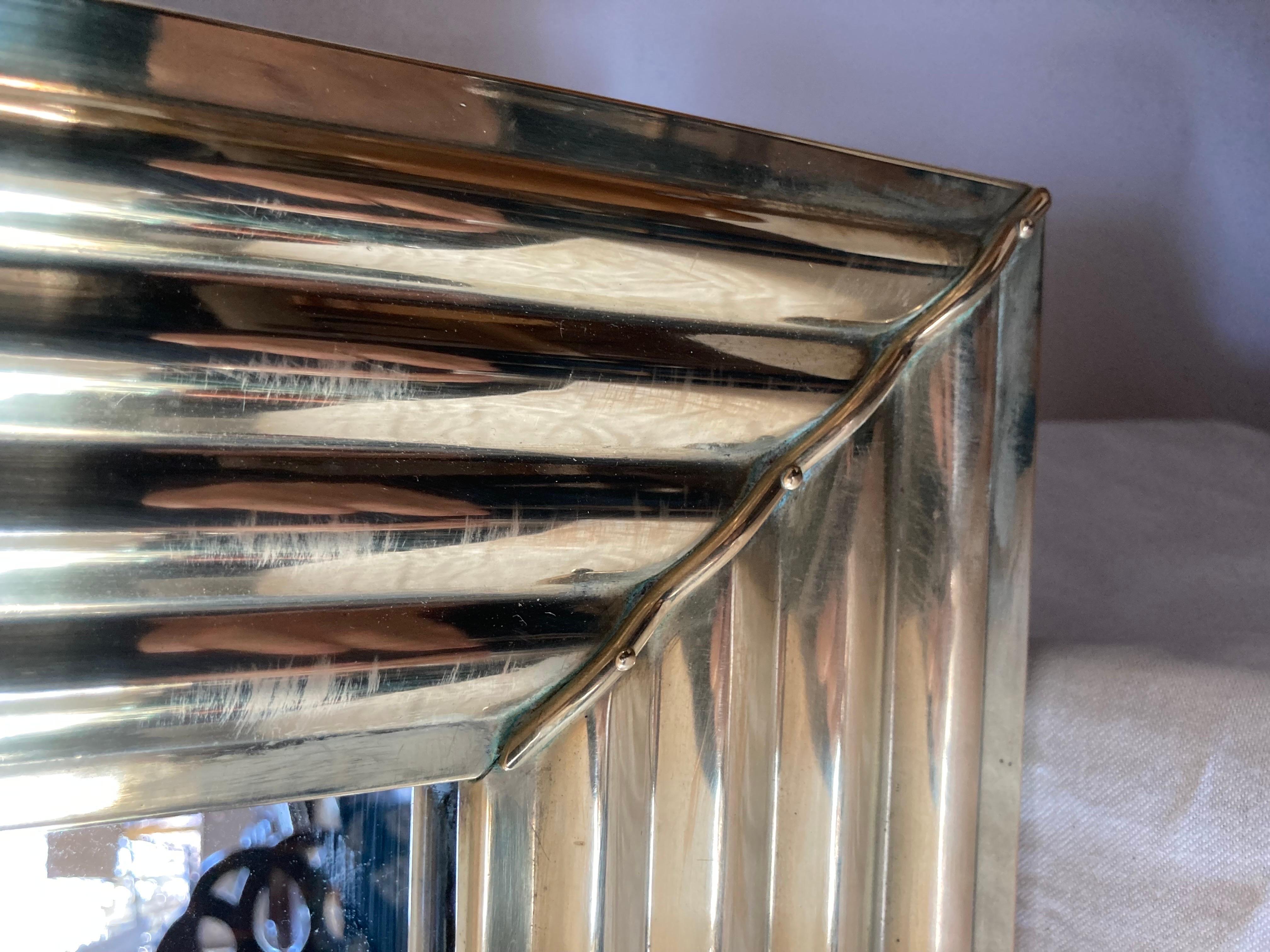 French Brass Framed Mirror en venta 1