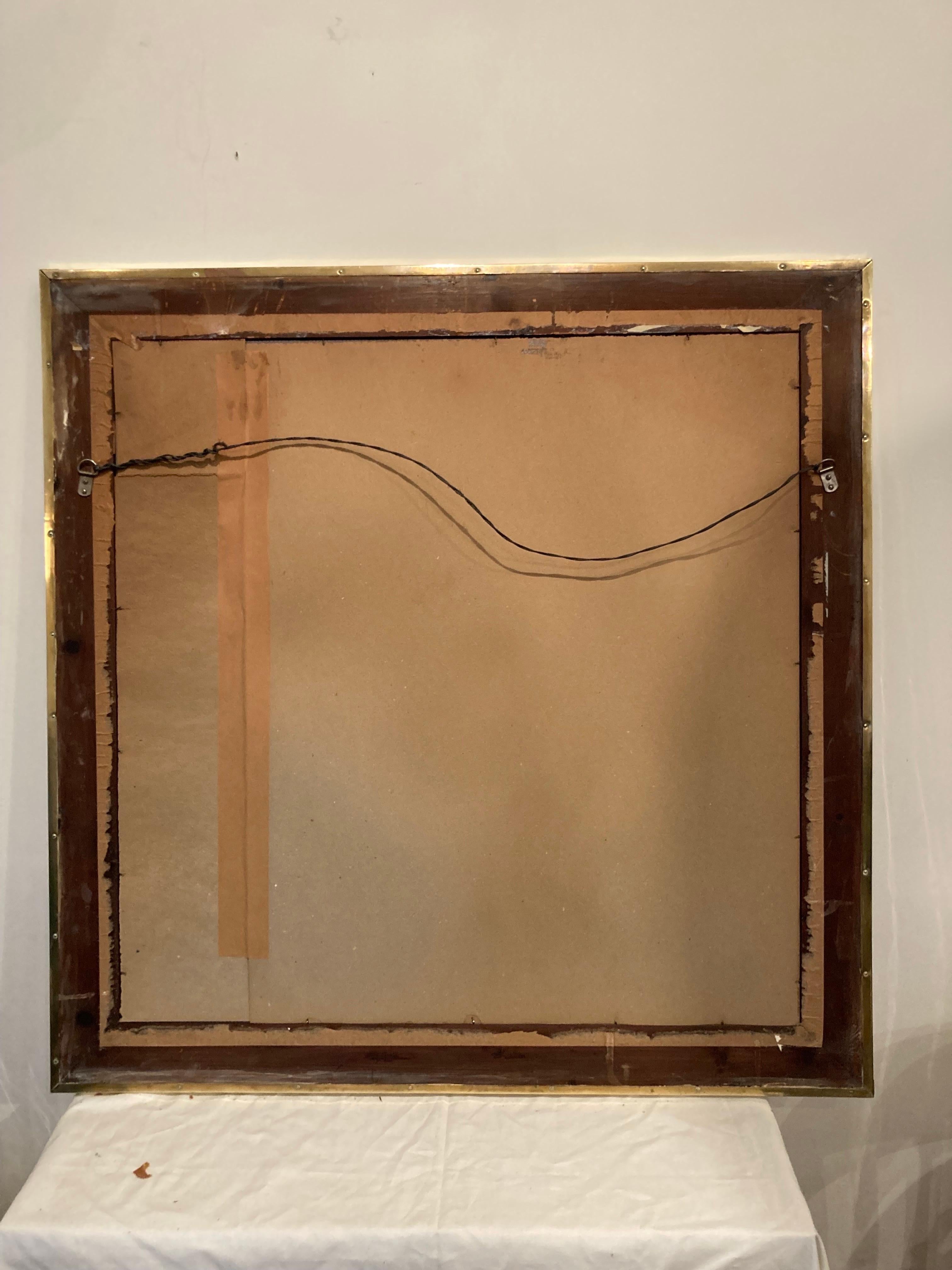 French Brass Framed Mirror en venta 3