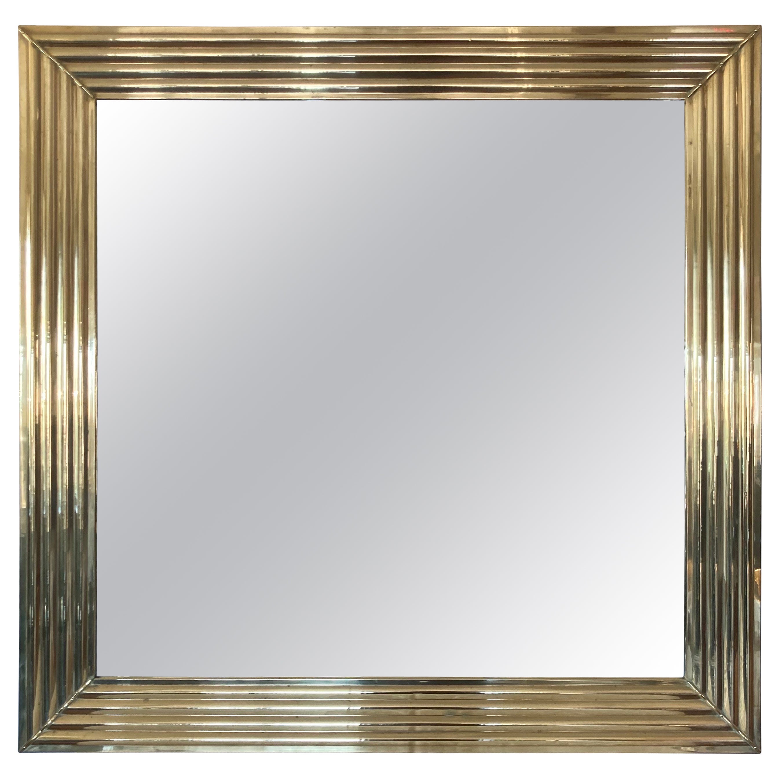 French Brass Framed Mirror