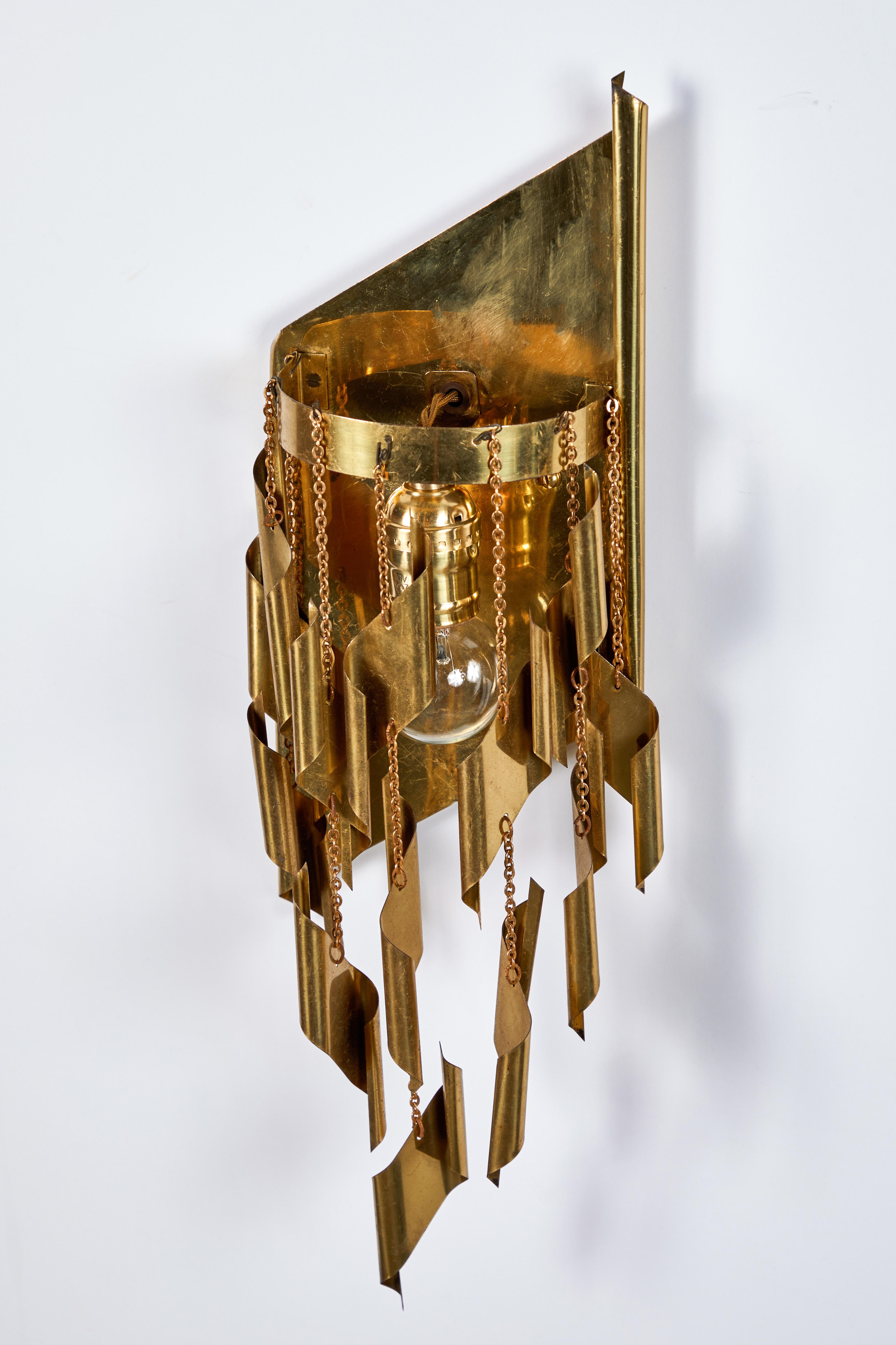 French Brass Fringed Sconce 6