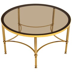 French Brass & Glass Coffee Table Vintage, 1960’s