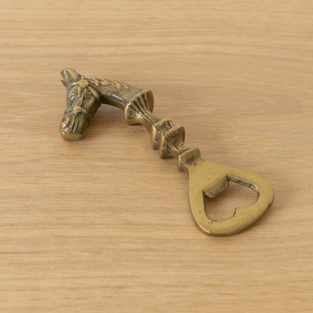 Französischer Messing-Pferde-Flaschenöffner (20. Jahrhundert) im Angebot