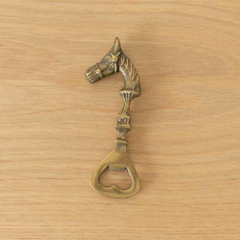 Französischer Messing-Pferde-Flaschenöffner im Angebot 1