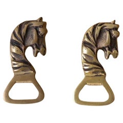 French Brass Horse Bottle Opener