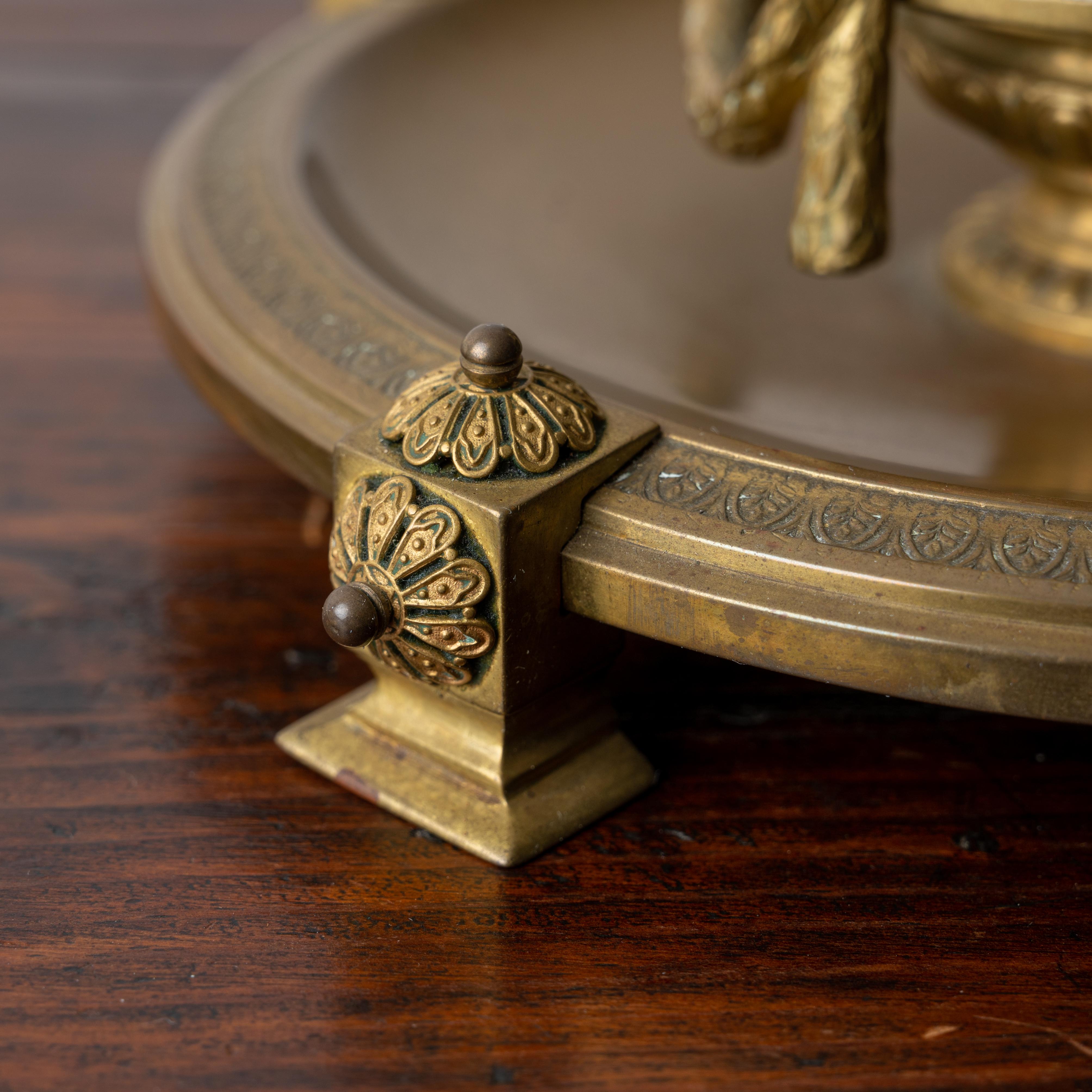 French Brass Inkwell, 19th Century For Sale 2