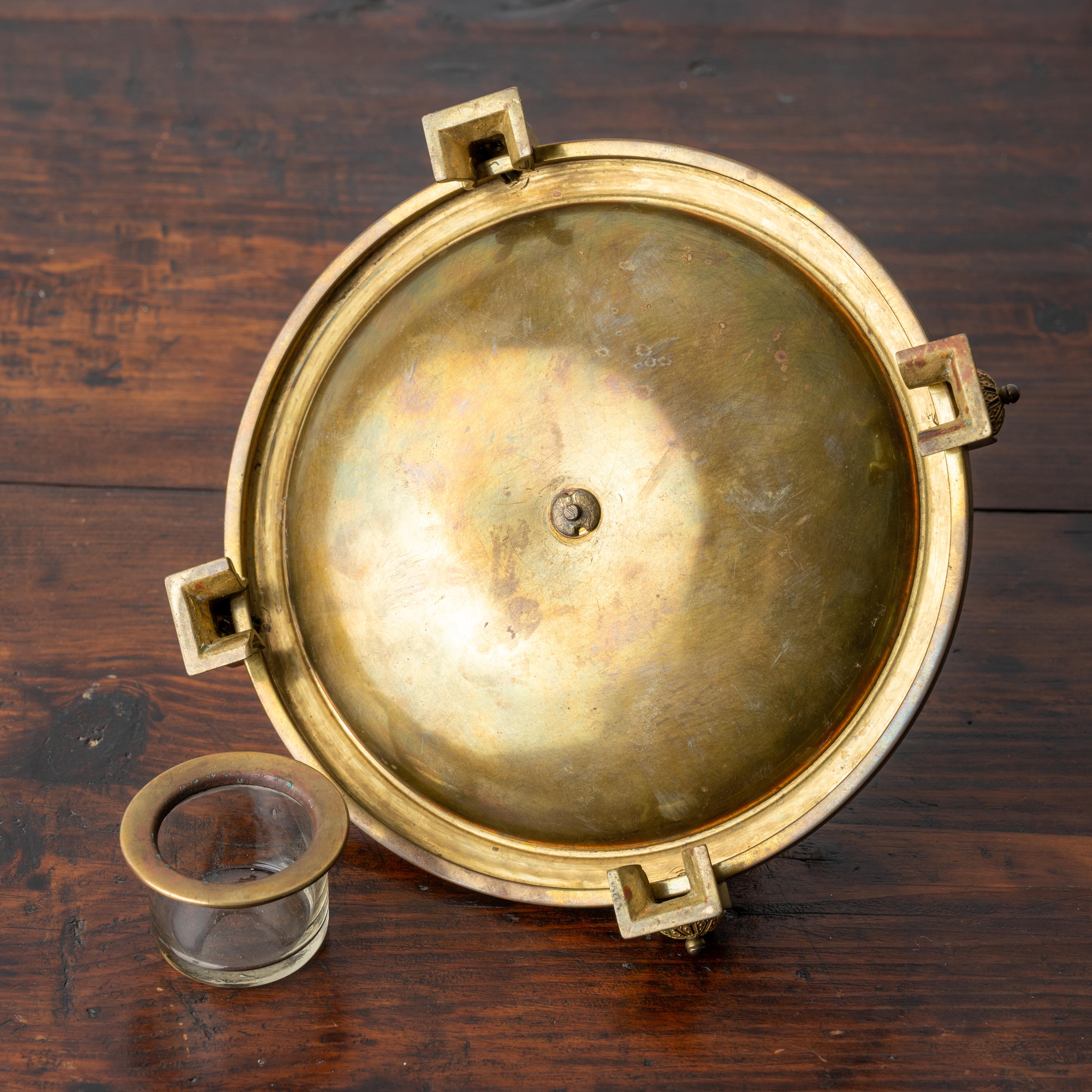 French Brass Inkwell, 19th Century For Sale 6