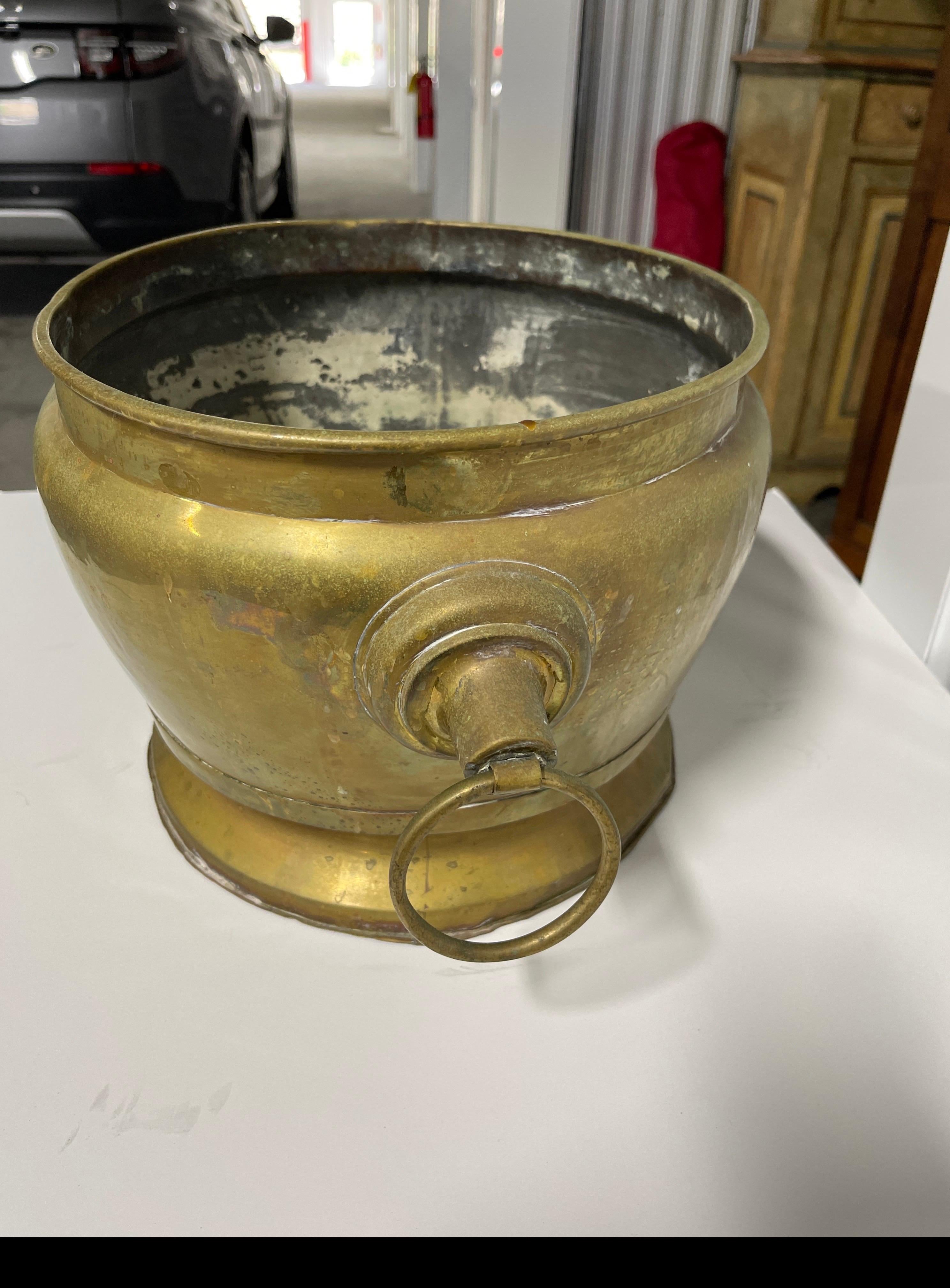 French Brass Jardiniere or Planter, 19th Century For Sale 4