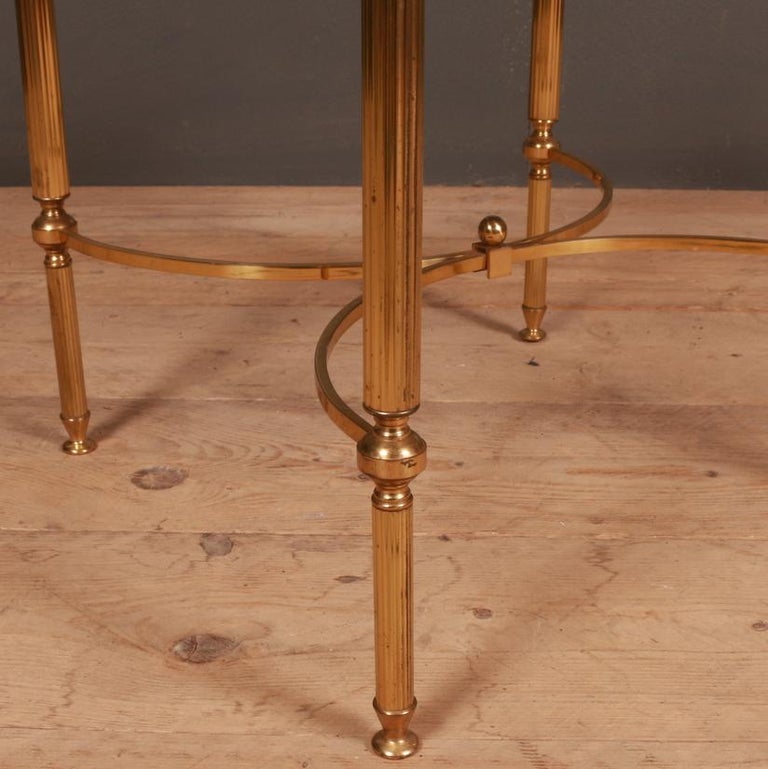 French Brass Lamp Table In Good Condition For Sale In Leamington Spa, Warwickshire