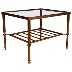 French Brass Lamp Table