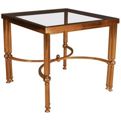 French Brass Lamp Table