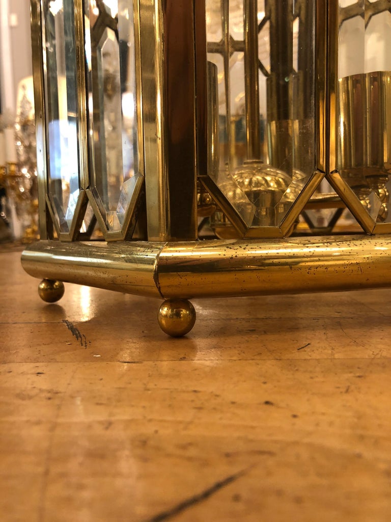 French Brass Lantern, 'Part of a Set of Three' In Good Condition For Sale In London, GB
