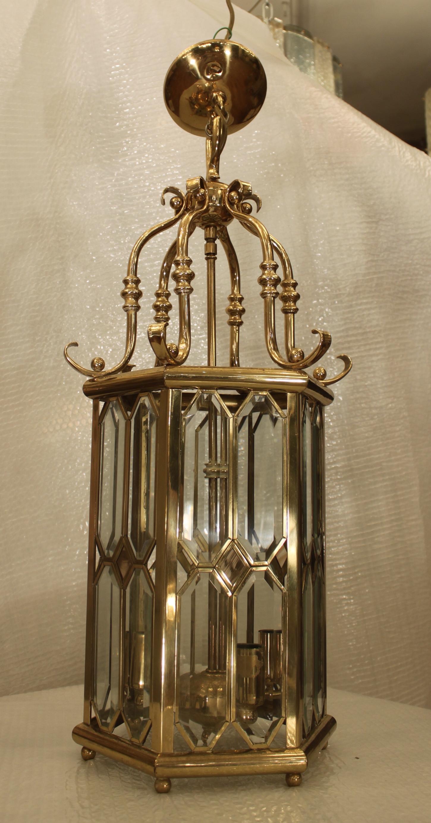 French Brass Lantern, 'Part of a Set of two' (third one sold) For Sale 4