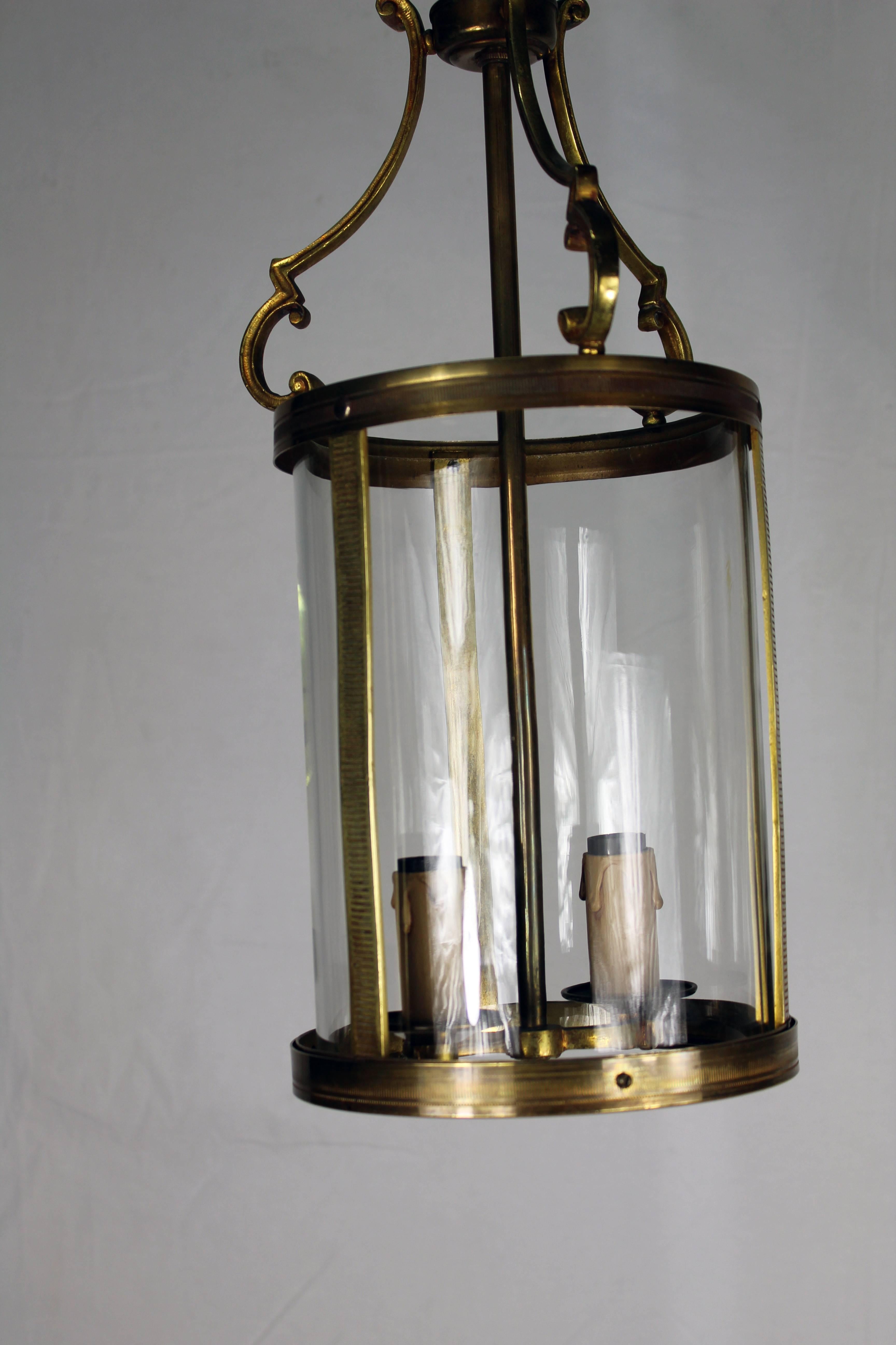 French Brass Lantern, 1950s In Good Condition In Verona, IT