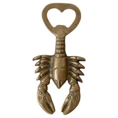 French Brass Lobster Bottle Opener
